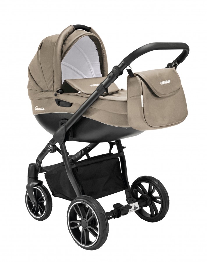 Babyactive Giulia Kombi-Kinderwagen | 2 in 1 (Babywanne + Buggy) | 3 in 1 mit Babyschale (Autositz) | 4 in 1 mit Babyschale und Isofix Station | Vanille