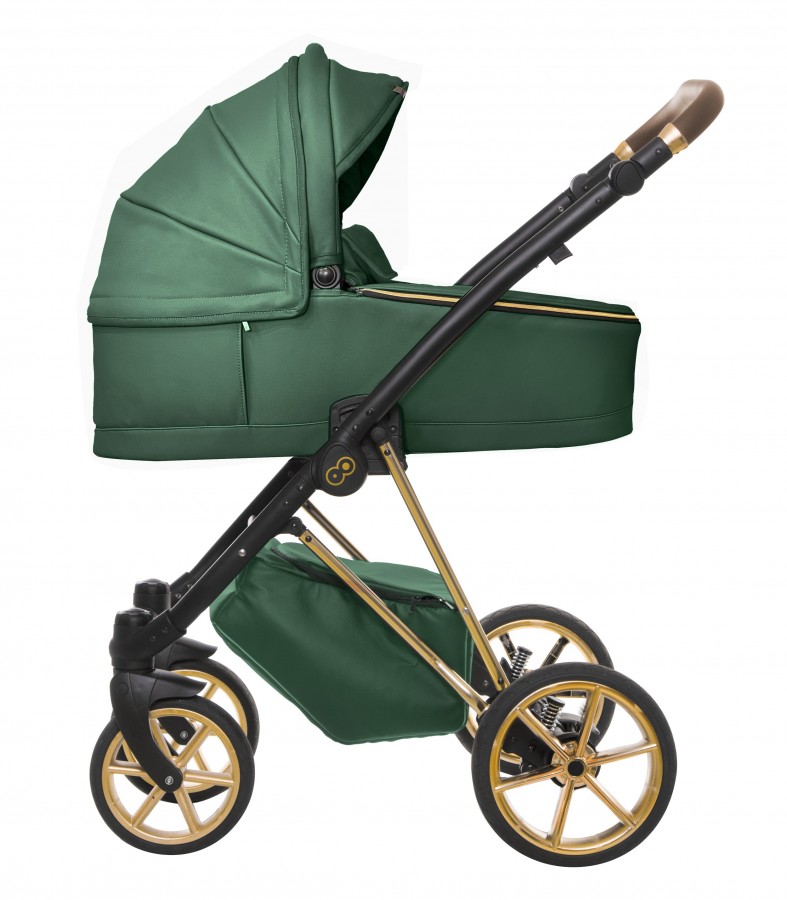 Babyactive Musse Royal Kombi-Kinderwagen | 2 in 1 (Babywanne + Buggy) | 3 in 1 mit Babyschale (Autositz) | 4 in 1 mit Babyschale und Isofix Station | Grün