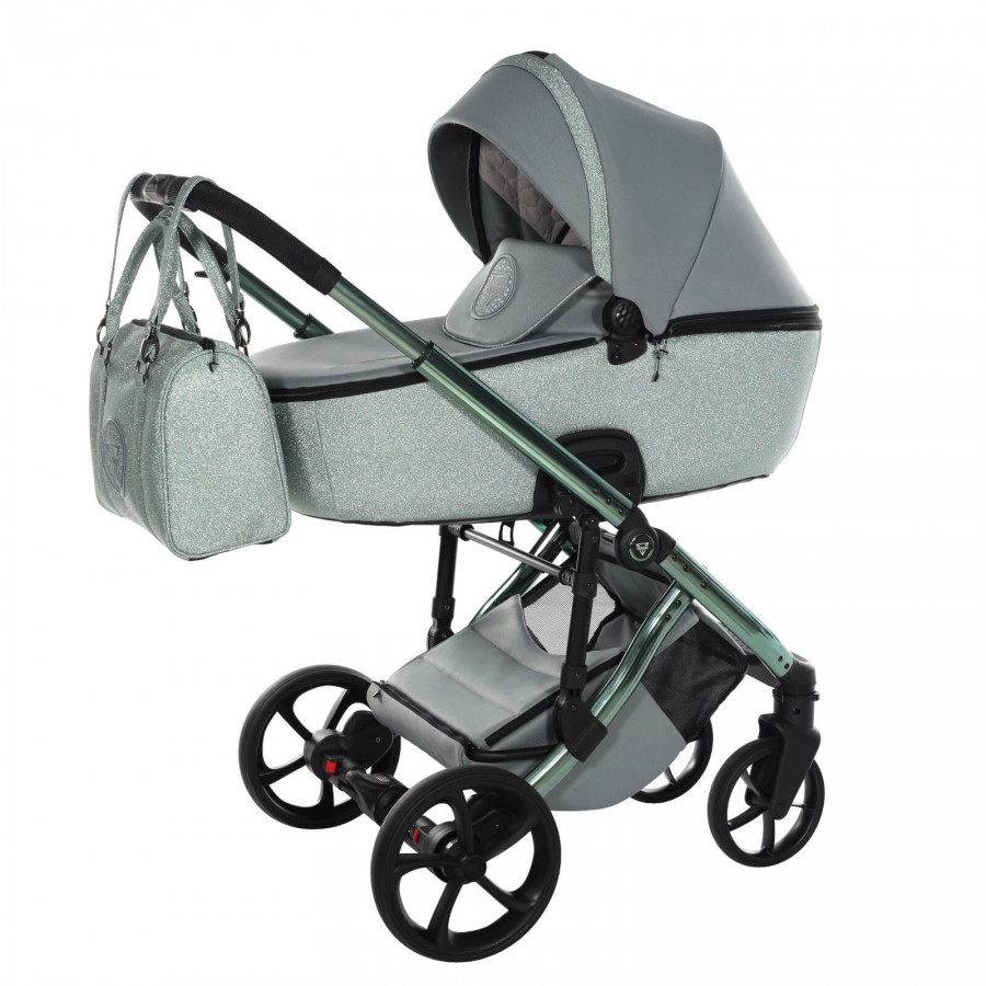 Junama Glitter V3 Kombi-Kinderwagen Set Mint