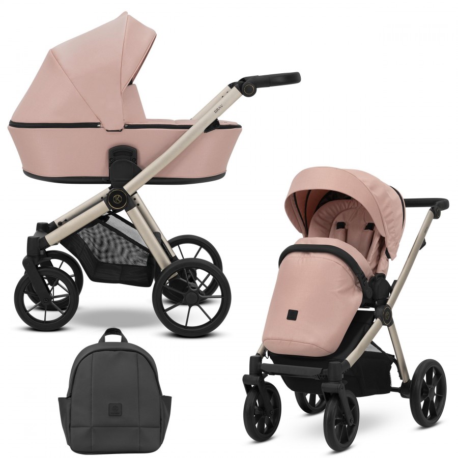 Kinderwagen Kunert Brav Champagner​ | Pink | 2 in 1 (Babywanne + Buggy)