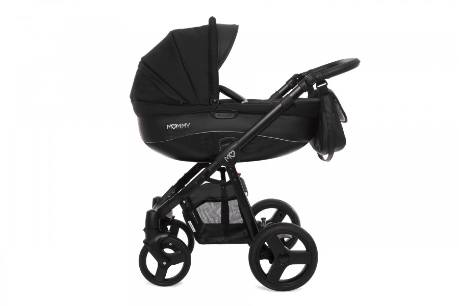 Babyactive Mommy Gold Magic Kombi-Kinderwagen | 2 in 1 (Babywanne + Buggy) | 3 in 1 mit Babyschale (Autositz) | 4 in 1 mit Babyschale und Isofix Station | Schwarze Magie