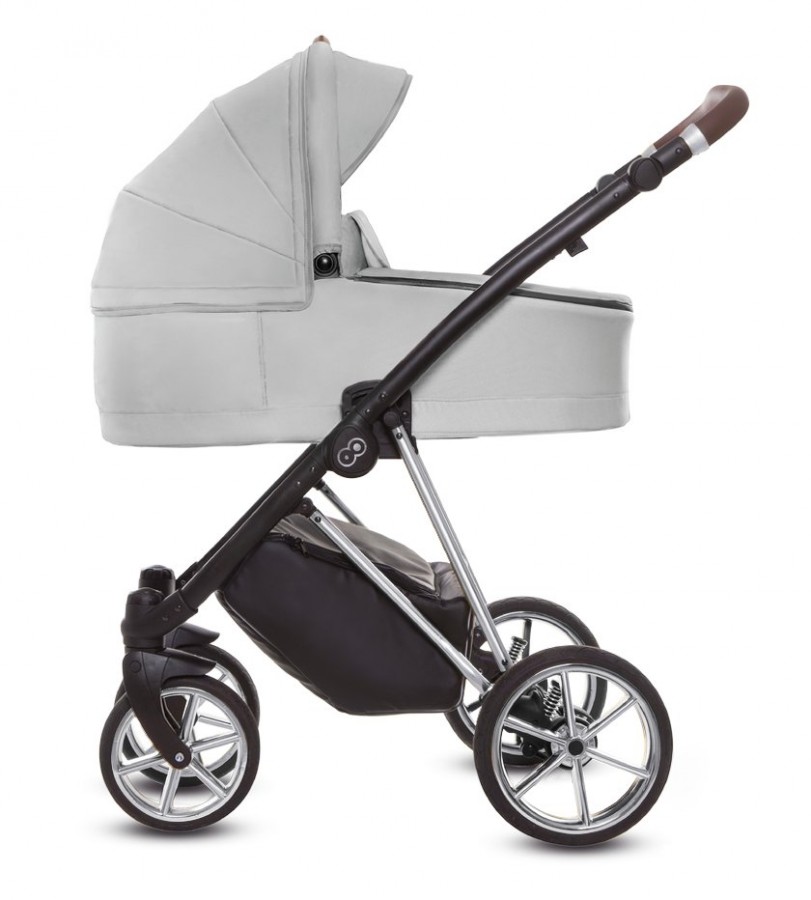 Babyactive Musse Ultra Kombi-Kinderwagen | 2 in 1 (Babywanne + Buggy) | 3 in 1 mit Babyschale (Autositz) | 4 in 1 mit Babyschale und Isofix Station | Zen | Rahmenfarbe: Silber