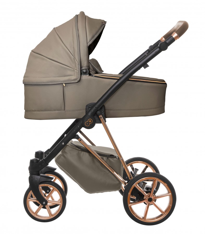 Babyactive Musse Royal Kombi-Kinderwagen | 2 in 1 (Babywanne + Buggy) | 3 in 1 mit Babyschale (Autositz) | 4 in 1 mit Babyschale und Isofix Station | Grauperle