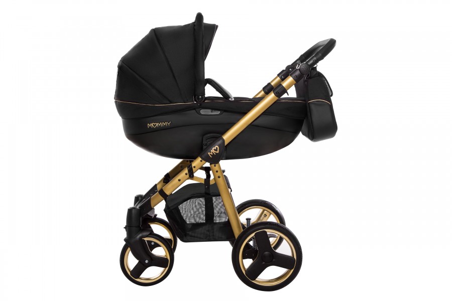 Babyactive Mommy Gold Magic Kombi-Kinderwagen | 2 in 1 (Babywanne + Buggy) | 3 in 1 mit Babyschale (Autositz) | 4 in 1 mit Babyschale und Isofix Station | Goldene Magie