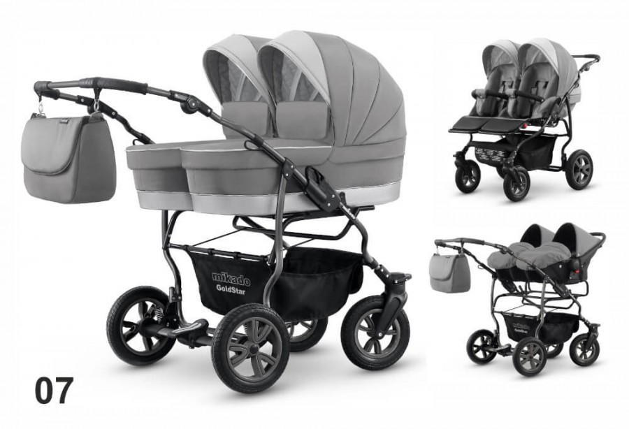 Mikado Duet Goldstar Zwillingskinderwagen Geschwisterwagen 07