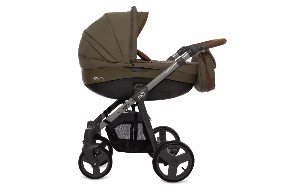 Babyactive Mommy Classic Kombi-Kinderwagen | 2 in 1 (Babywanne + Buggy) | 3 in 1 mit Babyschale (Autositz) | 4 in 1 mit Babyschale und Isofix Station | Khaki Stern