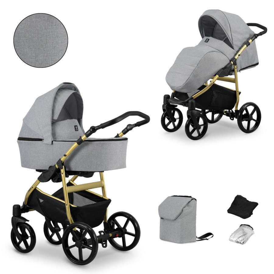 Kinderwagen Kunert Mata Gold | Grau | 2 in 1 (Babywanne + Buggy)