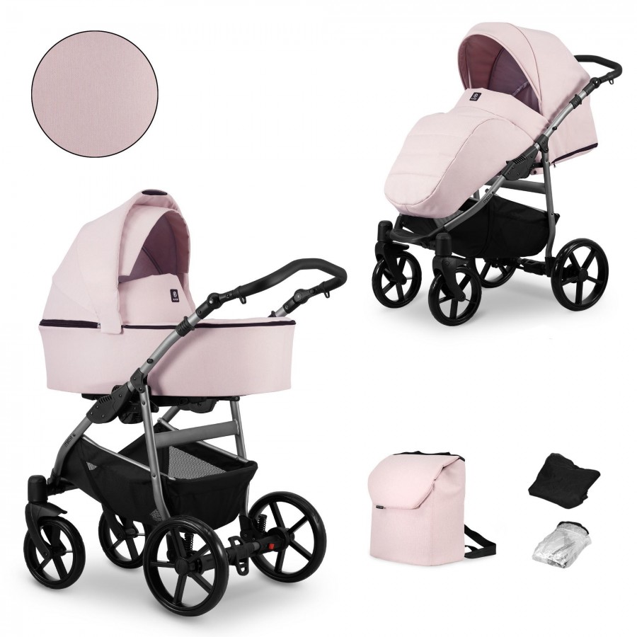 Kinderwagen Kunert Mata Grau | Pink | 2 in 1 (Babywanne + Buggy)
