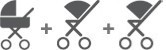 2-in-1-Babywanne-Sitzeinheit-Buggy