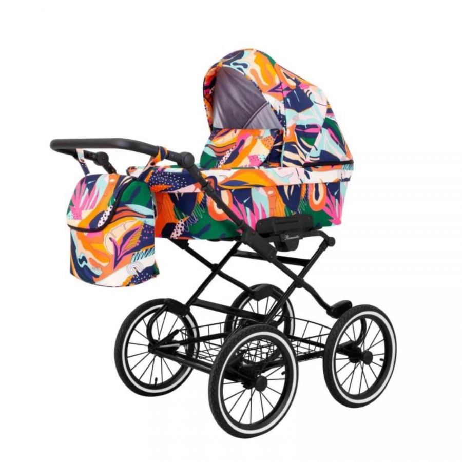 Kunert Romantic Premium Retro Kombi-Kinderwagen 01, Gestell Schwarz