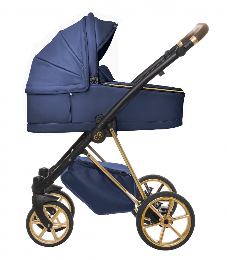 Babyactive Musse Royal Kombi-Kinderwagen | 2 in 1 (Babywanne + Buggy) | 3 in 1 mit Babyschale (Autositz) | 4 in 1 mit Babyschale und Isofix Station | Blaubeere