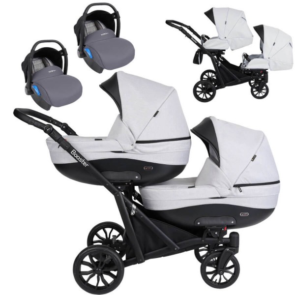 Kinderwagen Kinderbuggy Zwillingswagen Geschwisterwagen für 1/2 Kinder Shopper 