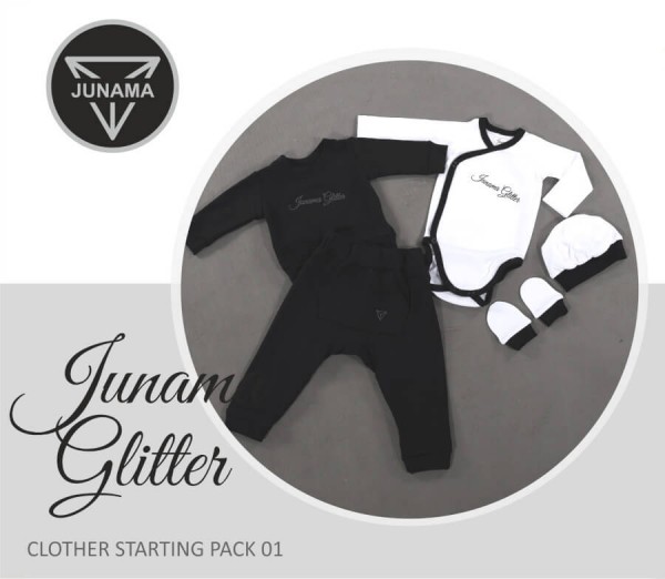 Junama Glitter Babykleidung Set 01