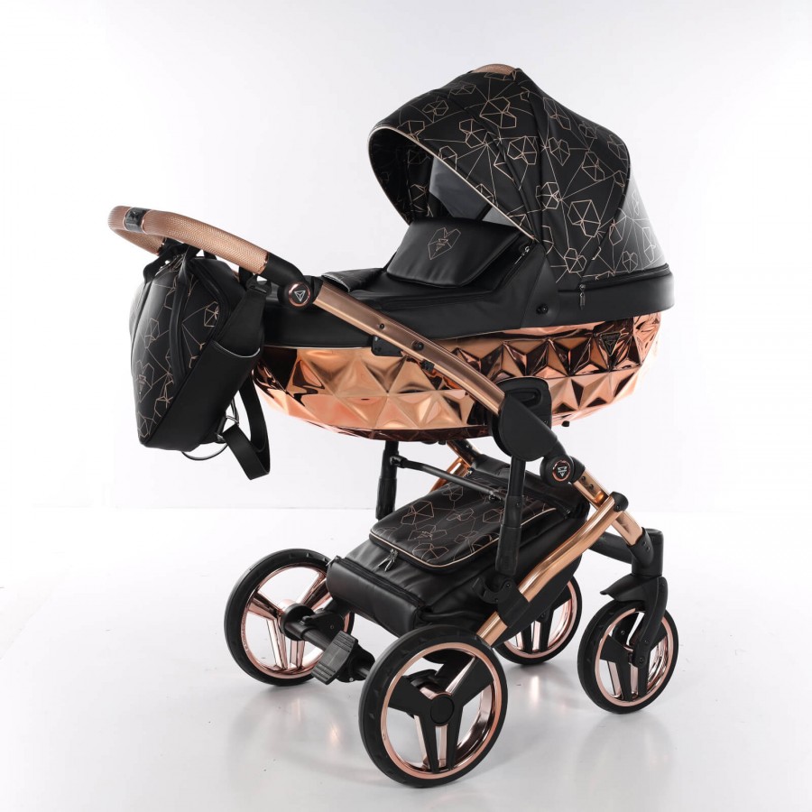 Junama Diamond Heart Eco Kombi-Kinderwagen BlackHeart