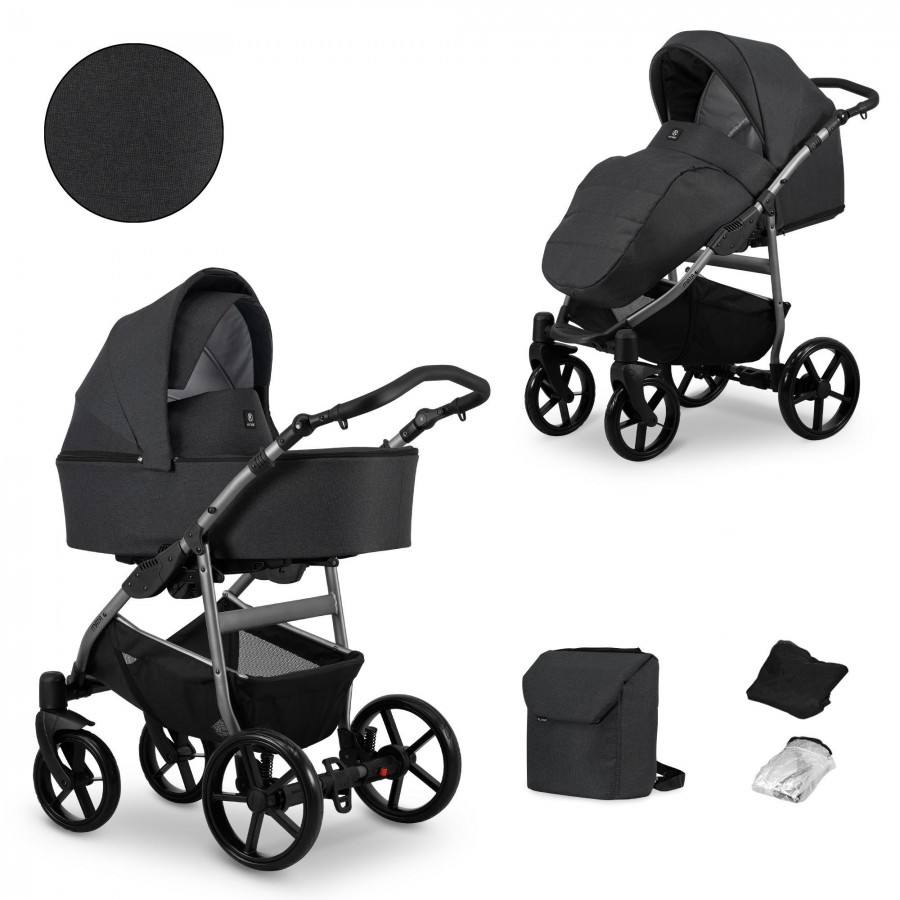 Kinderwagen Kunert Mata Grau | Graphit | 2 in 1 (Babywanne + Buggy)