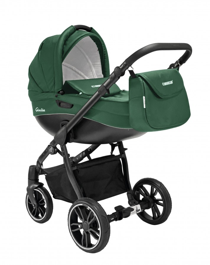 Babyactive Giulia Kombi-Kinderwagen | 2 in 1 (Babywanne + Buggy) | 3 in 1 mit Babyschale (Autositz) | 4 in 1 mit Babyschale und Isofix Station | Waldtraum