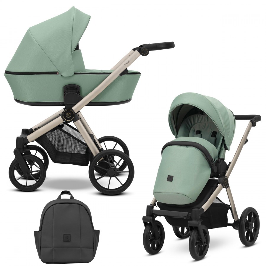 Kinderwagen Kunert Brav Champagner​ | Mint | 2 in 1 (Babywanne + Buggy)