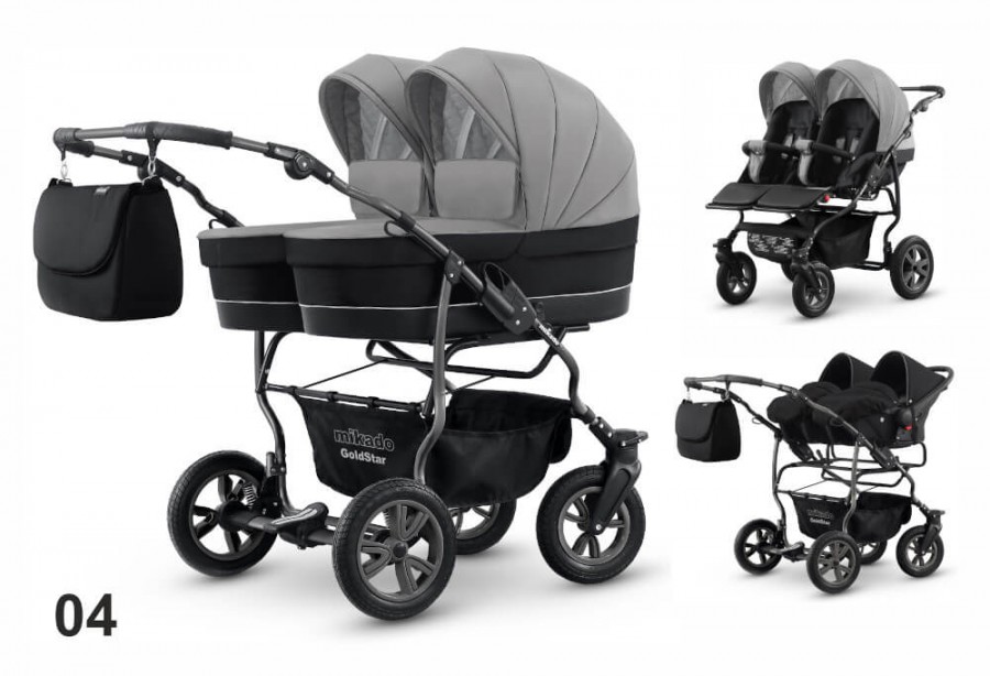 Mikado Duet Goldstar Zwillingskinderwagen Geschwisterwagen 04