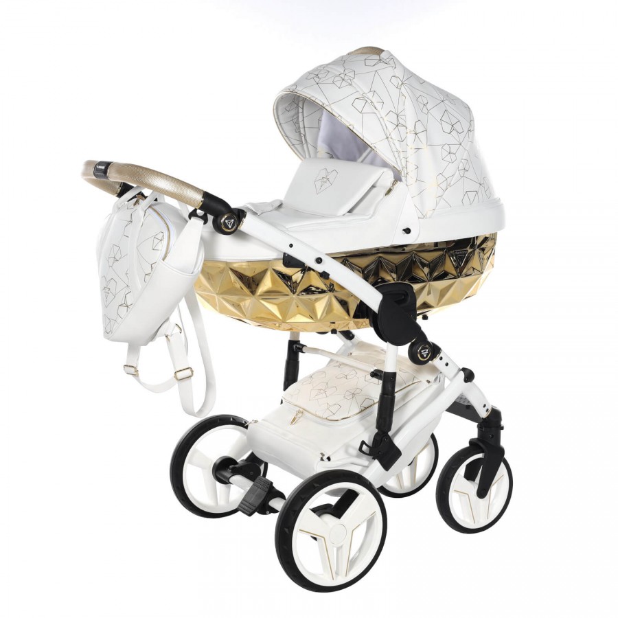 Junama Diamond Heart Eco Kombi-Kinderwagen WhiteHeart