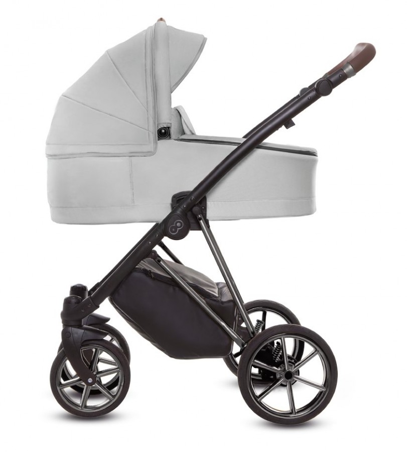 Babyactive Musse Ultra Kombi-Kinderwagen | 2 in 1 (Babywanne + Buggy) | 3 in 1 mit Babyschale (Autositz) | 4 in 1 mit Babyschale und Isofix Station | Zen | Rahmenfarbe: Chrom