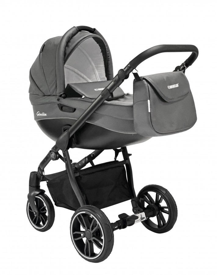 Babyactive Giulia Kombi-Kinderwagen | 2 in 1 (Babywanne + Buggy) | 3 in 1 mit Babyschale (Autositz) | 4 in 1 mit Babyschale und Isofix Station | Silberpfeil
