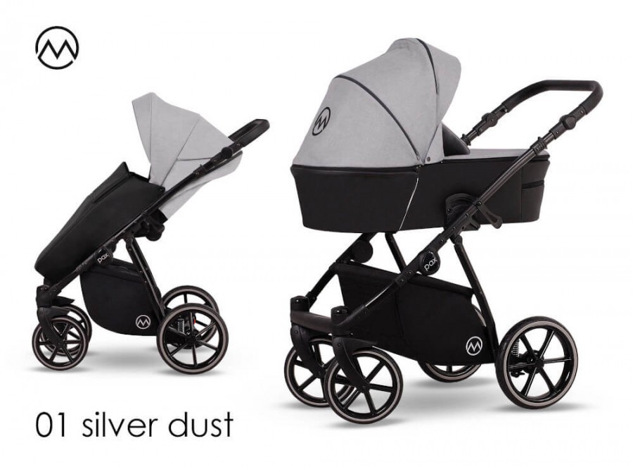 Lonex Pax Rose Kombi-Kinderwagen Silver Dust 01