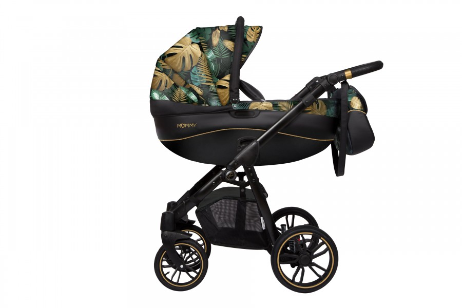 Babyactive Mommy Special Kombi-Kinderwagen | 2 in 1 (Babywanne + Buggy) | 3 in 1 mit Babyschale (Autositz) | 4 in 1 mit Babyschale und Isofix Station | Dschungelgold