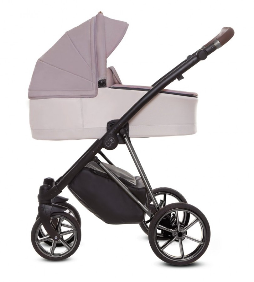 Babyactive Musse Ultra Kombi-Kinderwagen | 2 in 1 (Babywanne + Buggy) | 3 in 1 mit Babyschale (Autositz) | 4 in 1 mit Babyschale und Isofix Station | Pastell | Rahmenfarbe: Chrom